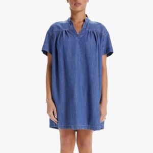 MOTHER Denim The Gatherer Popover Mini Dress Simple Things